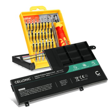 Batteri för Lenovo Yoga 510-14AST, 510-14IKB, 510-14ISK, 510-15IKB, 510-15ISK, L15M2PB1, L15C2PB1 7.6V 4600mAh + skruvmejsel-set från subtel