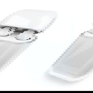 Skyddsskal för Apple AirPods AirPods 2 airpod-case, Transparent Härdad plast skyddsfodral för hörlurar, wireless charging case för earbuds