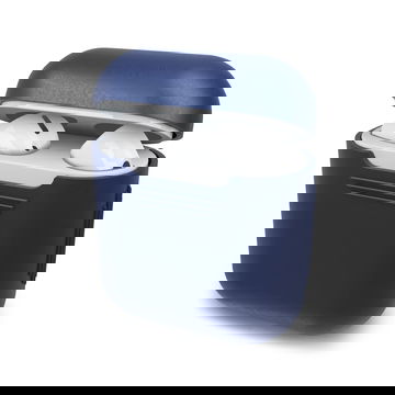 Mjukt skyddsskal för airpod 2-case, Blå Silikon skyddsfodral för hörlursfodral med hål för laddning