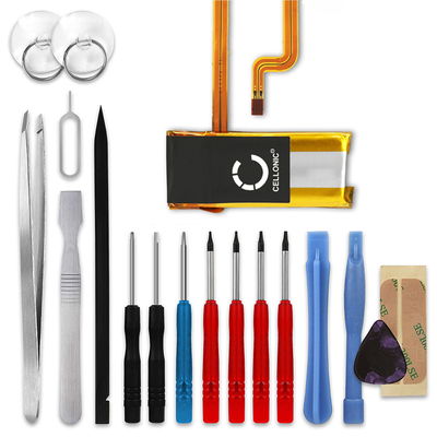 Ersättningsbatteri Apple 604417, 616-0227, 616-0229, 616-0230 inkl. verktygskit - för Apple 616-0412 iPod 5 Gen. A1136 (Video), 5.5 Gen. A1136 (Video), iPod 6 Gen. A1238 (Classic, 1st Edition), iPod 7 Gen. A1238 (Classic late 2008 + 2009, 2nd and 3rd Edit