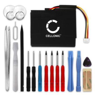 P11P17-14-S01 GPS-batteri för TomTom Via 135 M / 1515 / 1535TM / GO Live 1535 M med 800mAh + skruvmejsel-set - navigatorbatteri med lång batteritid inkl. verktygsset för batteribyte