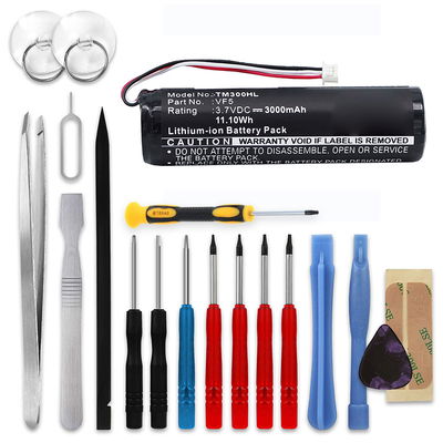 VF5 GPS-batteri för TomTom Rider / Go 910, 710, 700, 530, 400 / Garmin Streetpilot i3, i5 från subtel - 3000mAh 3.6V - 3.7V + skruvmejsel-set - navigatorbatteri med lång batteritid