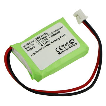 Batteri till Dogtra E-Fence 3500 Receiver Lithium-Polymer 3.7V (200mAh, 3.7V) från CELLONIC
