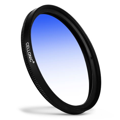 Ø 37mm Blue Graduated Filter for Camera Lenses – Resin + Aluminium alloy from CELLONIC – Laowa 10-18mm 1:4.5-5.6, F4.5-5.6