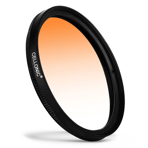 Ø 62mm Orange graduerat färgfilter för Fuji Fujinon XF 55-200mm F3.5-4.8 R LM OIS – Landskapsfilter Harts + aluminiumlegering från CELLONIC