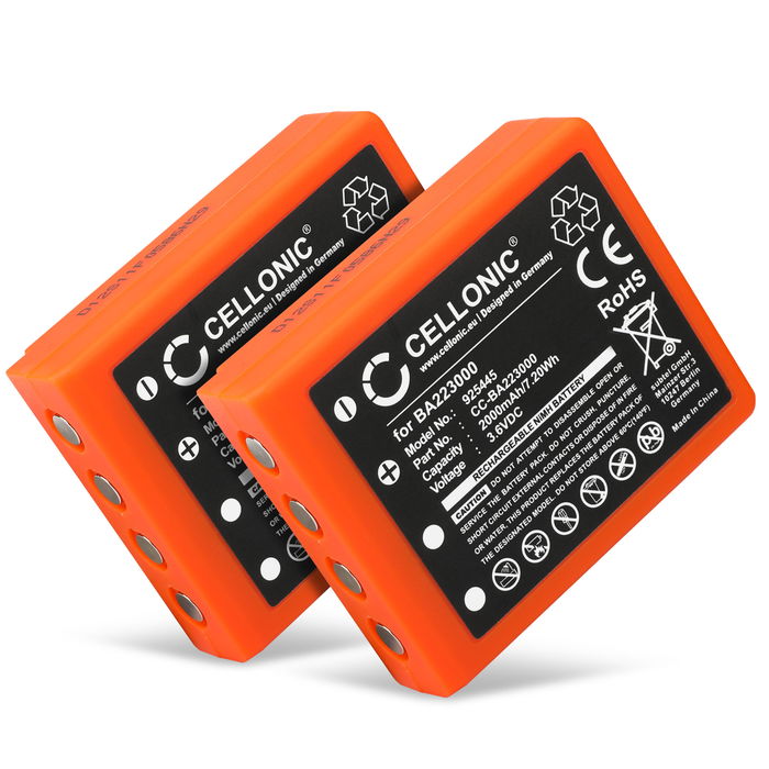 2x HBC Radiomatic BA223000 Batteri - 2000mAh ersättningsbatteri från subtel