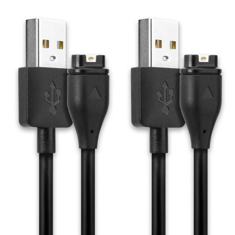 2x Datakabel Smartklockekontakt till USB A, 1m Garmin Fenix 8; Forerunner 265, 55, 965; Venu 4 – subtel