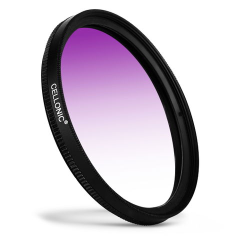 Ø 37mm Violett graduerat färgfilter för Olympus M.Zuiko Digital 14‑42mm 1:3.5‑5.6 II R – Landskapsfilter Harts + aluminiumlegering från CELLONIC