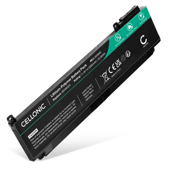 Lenovo ThinkPad T470s batteri - 2000mAh från subtel