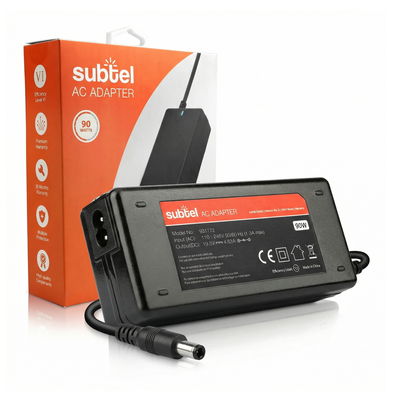 Laddare för Dell Inspiron 15,14/ Latitude E5520,7490, HP Pavilion laptop - Strömadapter med 19.5V 65W 90W hög kapacitet - 2.6m lång 7.4mm x 5mm + pin laddsladd + nätadapter PA-10, PA-12 för notebook förbindelse(7.4mm x 5mm + pin)