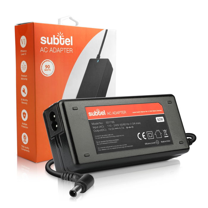 Sony VGP-AC19V33 Laddare för notebook 4.7A 19.5V Laddningskabel AC Adapter från subtel