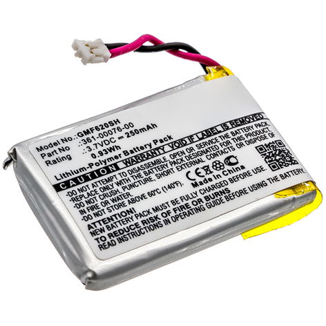 Batteri till Garmin Forerunner 620 361-00076-00 (250mAh, 3.7V) från subtel