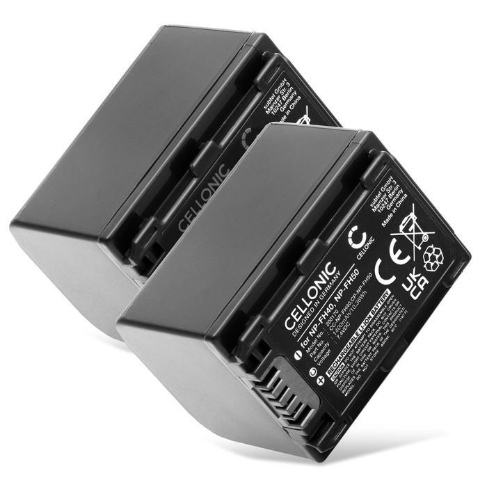2x Sony NP-FH60 Batteri