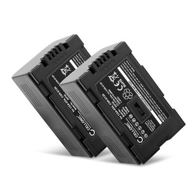 2x CGA-D54 CGR-D120 -D220 Batteri för Panasonic AG-DVX100 NV-GS11 NV-DS60 NV-GS1 NV-DS27 NV-DS29 NV-MX500 NV-DA1 NV-DS15, 2200mAh Kamera-ersättningsbatteri med lång batteritid