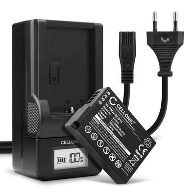 2x Batteri för Panasonic Lumix DMC-GX1 Lumix DMC-G3 Lumix DMC-GF2 Lumix DMC-ZS7 Lumix DMC-TS2 kamera med hög 900mAh kapacitet + laddare för uppladdningsbara kamerabatterier