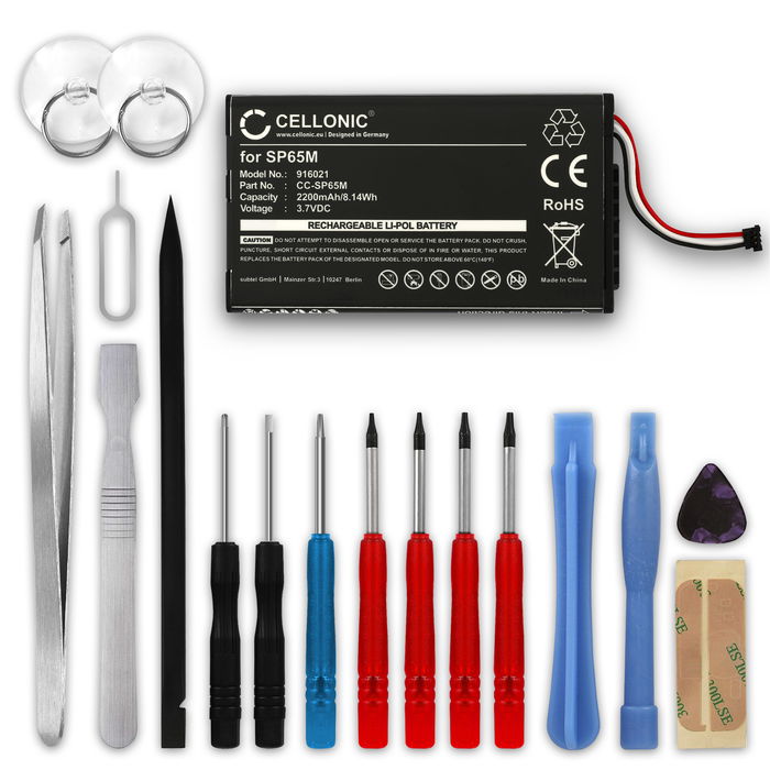 Sony PS Vita (PCH-1100 / PCH-1104) 2200mAh Batteri + skruvmejsel-set från CELLONIC
