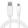 USB Kabel, vit PVC (1A), 1m
