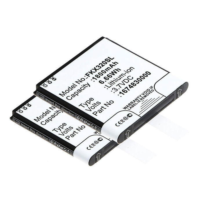 2x subtel 1675210000 GPS-batteri för Falk IBEX 25 IBEX 32 med 1800mAh 3.7V - navigatorbatteri med lång batteritid
