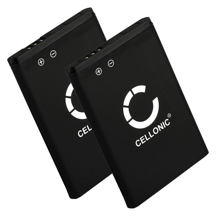 2x CELLONIC mobilbatteri för Samsung SGH-E250, SGH-C260, SGH-E900, GT-E1050, GT-E1150, GT-E1190, GT-C3520 mobiltelefon - 3.6V - 3.7V, 850mAh - ersättningsbatteri med lång batteritid
