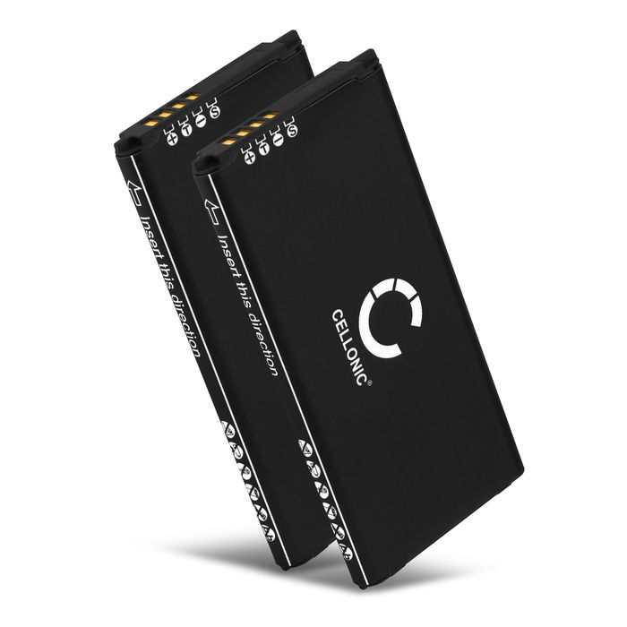 2x subtel EB-BG800BBE mobilbatteri för Samsung Galaxy S5 mini (SM-G800) med 3,85V, 2100mAh - ersättningsbatteri med lång batteritid