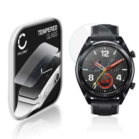 Screen Protector for Huawei Watch GT – Glass (9H hardness) from CELLONIC