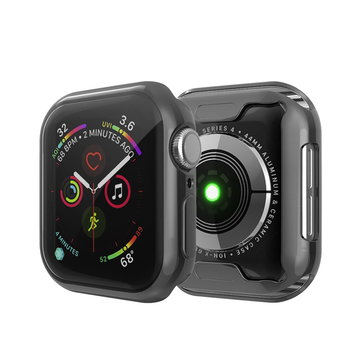 Fodral för Apple Watch SE / 6 / 5 / 4 - 40mm högtalare - skyddar mot sand, damm och mindre stötar vid transport eller användning utomhus - Transparent / svart TPU väska för speakers on the go + fack för sladd