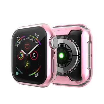 Fodral för Apple Watch SE / 6 / 5 / 4 - 40mm högtalare - skyddar mot sand, damm och mindre stötar vid transport eller användning utomhus - rosa TPU väska för speakers on the go + fack för sladd