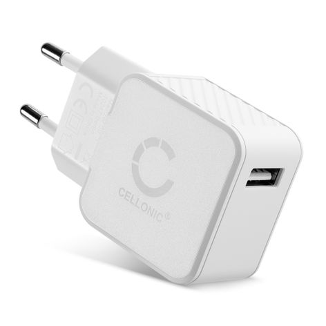 1 Port USB-laddare 5W 5V / 1A vit från CELLONIC