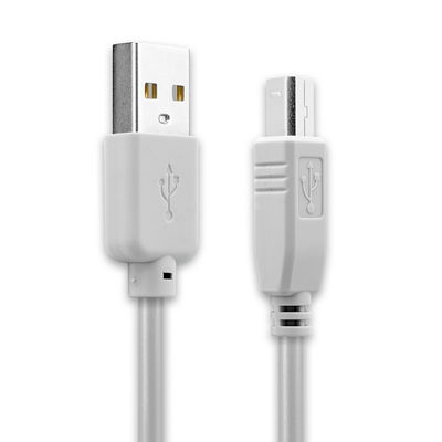 3m USB-kabel / datakabel med USB A Standard USB till USB B - grå skrivar-sladd för skrivare, printer, scanner med mera