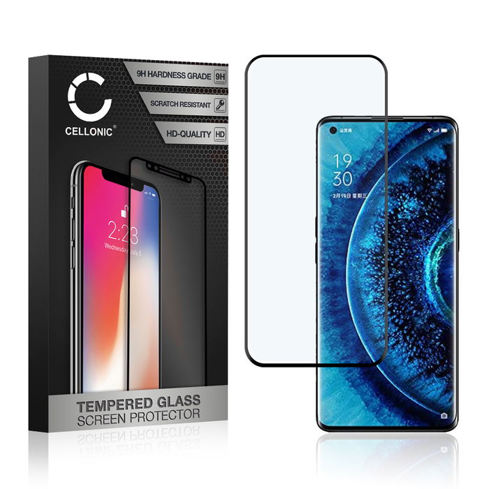 0,33mm Displayskydd / skärmskydd för Oppo Find X2 / Find X2 Pro- mobil, 9H 3D Full Cover, Full Glue - smartphone-skyddsglas, screen protector