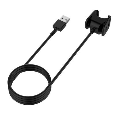 svart USB-kabel / datakabel för FitBit Charge 3 smartwatch och fitnessarmband - PVC laddsladd - 1A