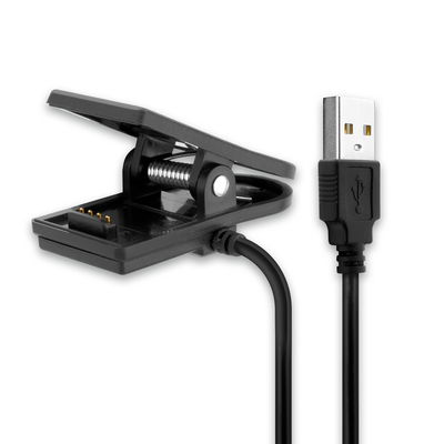 svart USB-kabel / datakabel för Garmin Approach G10, S20 / Forerunner 30, 230, 235, 645, 645 Music, 735XT / vivomove HR smartwatch och fitnessarmband - PVC laddsladd - 1A