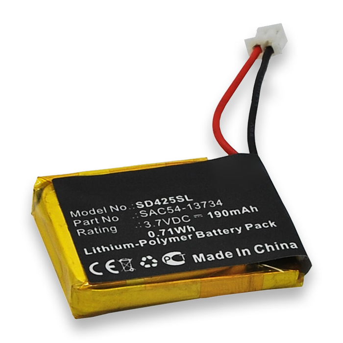 Batteri för SportDOG Transmitter 425, 425S, SD-425, SD-425 Camo, SD-425S, FT-125 - SAC54-13734 (190mAh)
