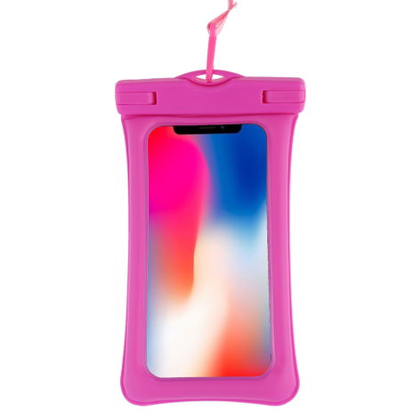 Waterproof bag for Smartphone, GPS, MP3-Player (3" - 5.5") Case, Pink