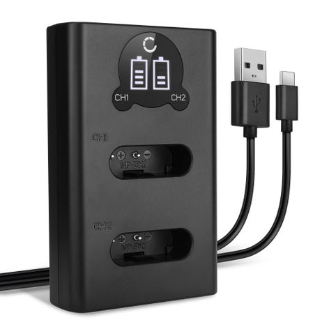 USB Dual Battery Charger for Sony Cyber-shot DSC-H400, DSC-HX300, DSC-HX400 – charges 2x NP-BX1 batteries, 4.2W, 1m + USB Cable from CELLONIC