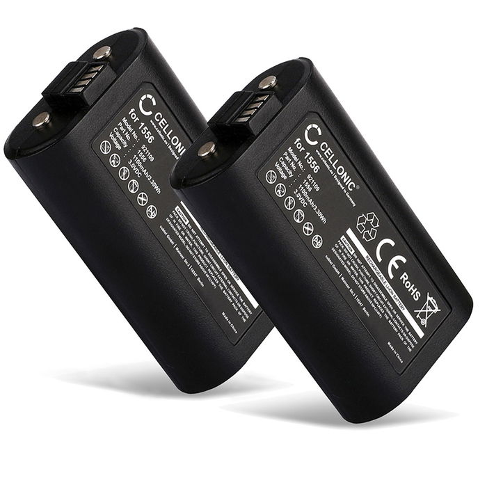 2x Microsoft Xbox One S Controller 1100mAh Batteri från CELLONIC