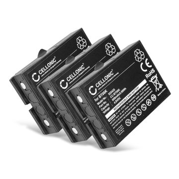 3x Ersättningsbatteri Ikusi 2303692, Ikusi BT06K för Ikusi transmitters kontroll med 600mAh kapacitet - optimerat för bl.a. Ikusi RAD-TS, Ikusi T70-1, Ikusi T70-2, Ikusi T71, Ikusi TM70 - tre stycken kran-fjärrkontrollbatteri, controller för kran