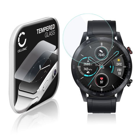 Skärmskyddsglas för Honor Magic Watch 2 (46mm) – 2.5D (runda kanter) Härdat skyddsglas 0,33mm från CELLONIC