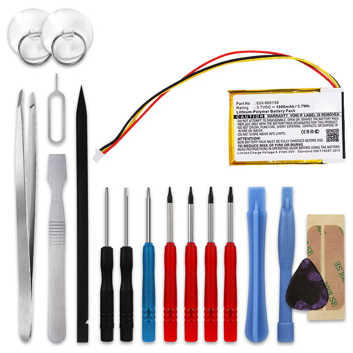 Logitech G903 Batteri + skruvmejsel-set - 1000mAh ersättningsbatteri från subtel