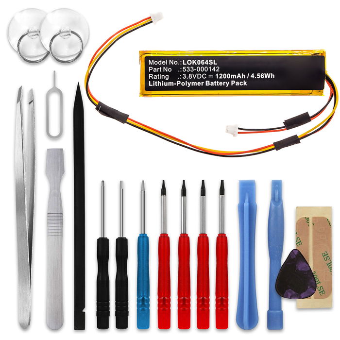 Logitech Craft Batteri + skruvmejsel-set - 1200mAh ersättningsbatteri från subtel