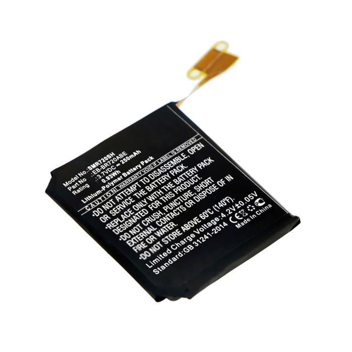 subtel EB-BR720ABE Ersättningsbatteri för Samsung Gear S2 (SM-R720) / Gear S2 Classic (SM-R732) smartklocka, smartwatch & fitnesstracker med 250mAh