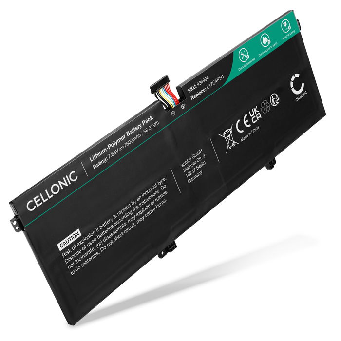 Batteri för Lenovo Yoga C930-13IKB 7.68V 7600mAh från CELLONIC