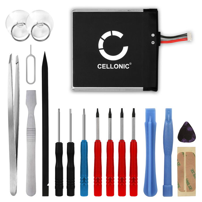Nintendo HAC-003 4600mAh Batteri + skruvmejsel-set från CELLONIC