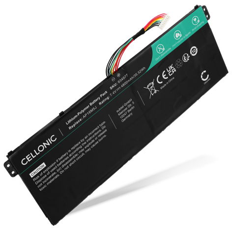 Batteri till Acer Aspire 1 A114, 3 A315 Series, 3 A315-51-388S AP16M5J (4800mAh, 7.4V) från CELLONIC