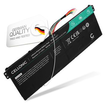 1x Battery for Acer Aspire 3 A315 Series, 3 A315-41, 3 A315-41G, 1 A114, 3 A315, 3 A315-56, 3 A315-21, 1 A114-31, 3 A315-42, 3 A315-31, 3 A317-33, Acer AP16M5J, NX.GVWSA.002, KT.00205.004 7.4V 4800mAh from CELLONIC