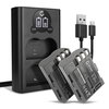2x Batteri 2000mAh+ Dubbel Laddare