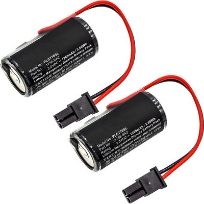 2x Batteri för Allen-Bradley 1756 L61S / 1756 L62S / 1756 L63S / 1756-BA2 / 94811501 rev12 / ControlLogix 556x Series - 1200mAh  Laddningsbart ersättningsbatteri eller reservbatteri