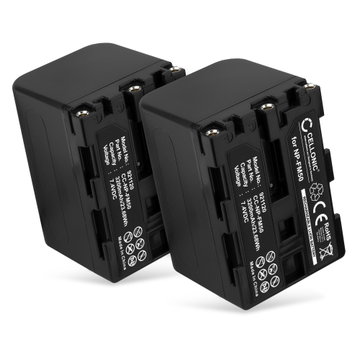 2x NP-FM50 NP-FM30 NP-FM70 NP-QM91 NP-QM71 Batteri för Sony HVR-A1 HDR-SR1 HDR-HC1 GV-D1000 DCR-TRV38 -TRV20 -TRV330 -TRV285 -TRV340 -TRV345 -TRV351 -TRV355, 3200mAh Kamera-ersättningsbatteri med lång batteritid