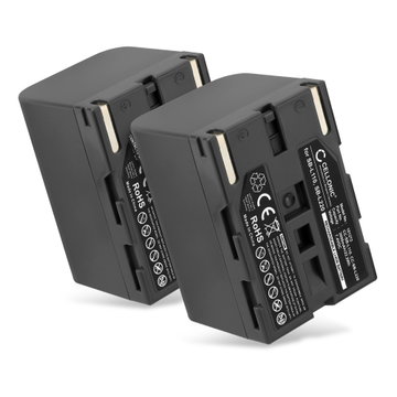 2x SB-L110 SB-L220 SB-LS110 Batteri för Samsung VP-D101 -D303 -D301 VP-D80 VP-D70 VP-D55 VP-D31 VP-D20 -D21 VP-D10 SC-D23 Medion MD9090, 3000mAh Kamera-ersättningsbatteri med lång batteritid