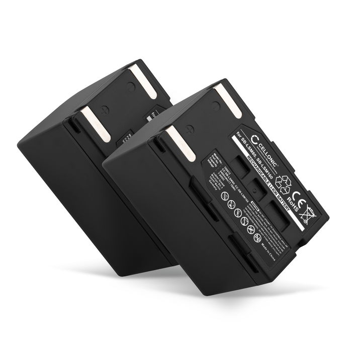2x SB-LSM160,SB-LSM320,SB-LSM80 Batteri för Samsung VP-D361 VP-D371 VP-D351 VP-DC171 VP-DC161 VP-D352 VP-D353 VP-D453 VP-D363, 2400mAh Kamera-ersättningsbatteri med lång batteritid